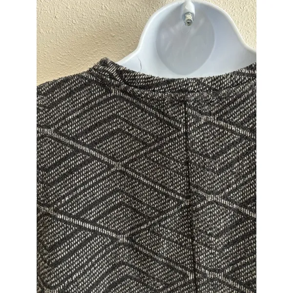 Zara Trafaluc Women's Grey Geometric Knit Short Sleeve Mini Dress Size‎ S Small - Image 5