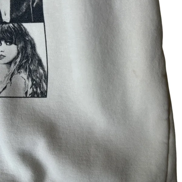 Taylor Swift Eras Tour Merch Hoodie Beige Graphic Concert Sweatshirt S *Flaws* - Image 5