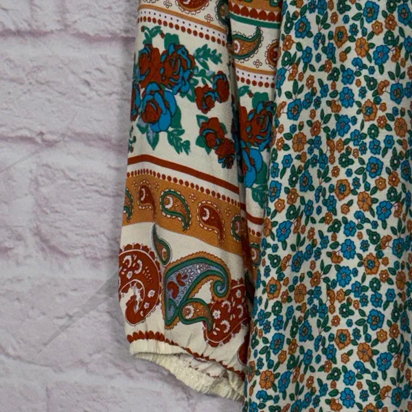 Bluetime Floral Boho Dress with 3/4 Sleeves Large NWT - Image 3