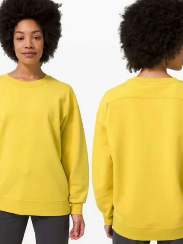 Lululemon Perfectly Oversized Crew Sweatshirt Soleil Yellow Sweatshirt - Image 2