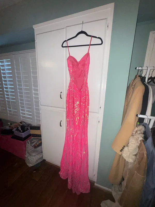 Size 2 Jovani 08481 prom dress Hot Pink - Image 6