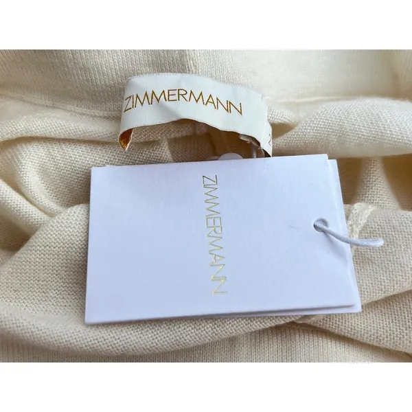 ZIMMERMANN Two-Tone Merino Wool Wide-Leg Pants AU 2 US 8 Luxury Resort - Image 10