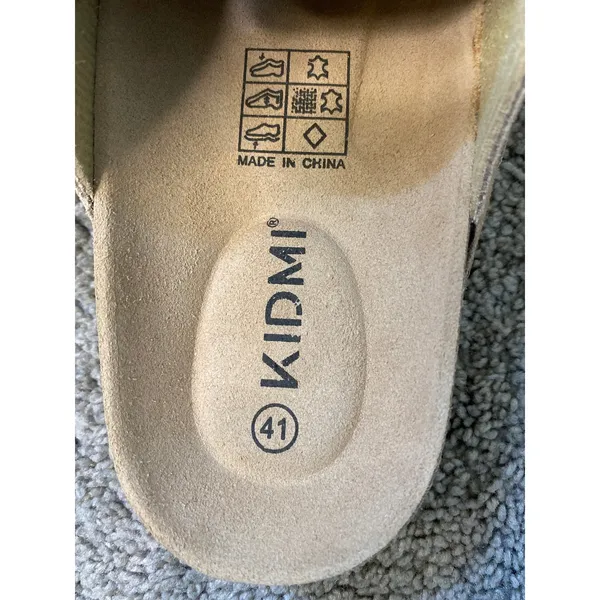 New KIDMI Genuine Suede Clogs Taupe Women’s EU 41 US 9.5-10 - Image 3