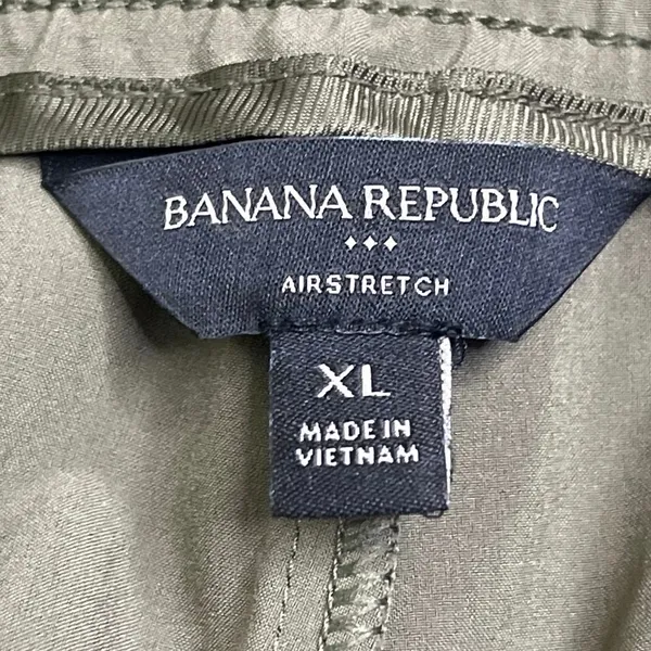 Banana Republic Airstretch Tapered Pants Olive Green Textured Ankle Size XL - Image 8