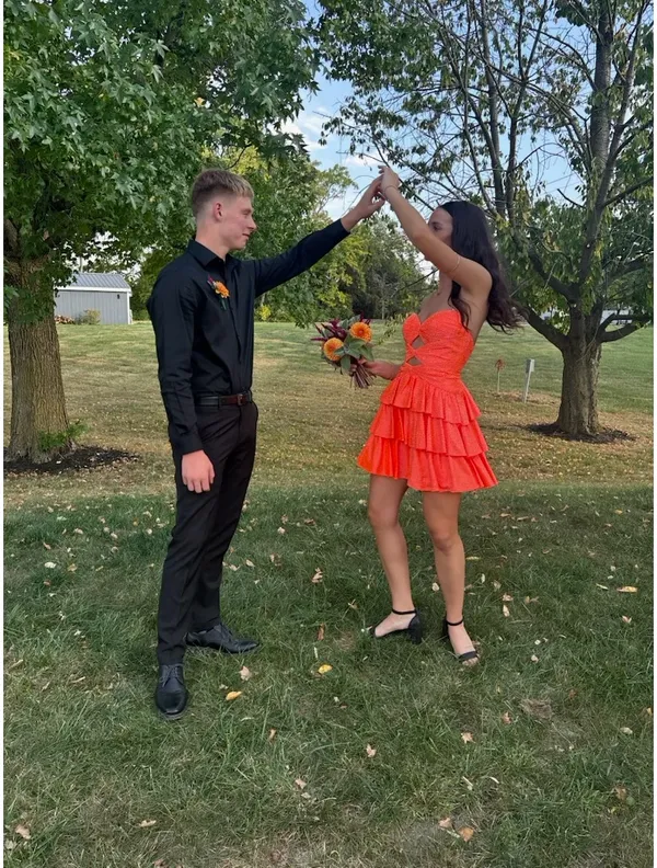 Orange Prom Sherri Hill Dress - Image 2
