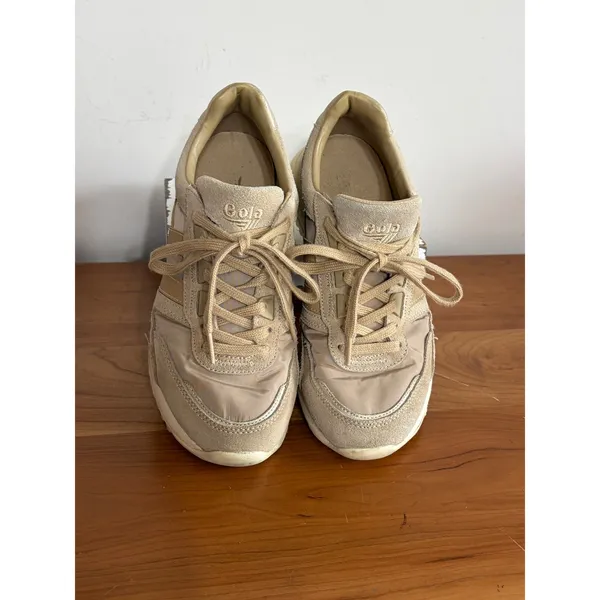 Gola‎ Chicago Glimmer Gold Sun Metallic Suede Sneakers CLB428 Womens 6 - Image 3