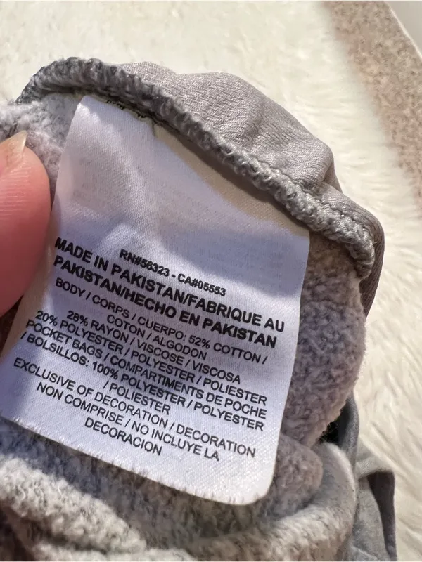 Nike Women's Size XS Sweatpants Joggers Light Heather Gray White Mid-Rise Cotton - Image 9