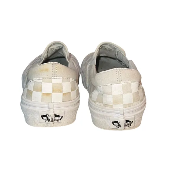 Vans unisex checkered canvas slip on sneakers - Image 5