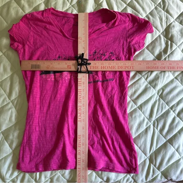 Disney Epcot Food And Wine Fest Shirt Women's XL Pink Short Sleeve V Neck - Image 8