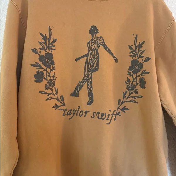 Taylor Swift Folklore Era Still On That Tightrope Crewneck Yellow Size Small - Image 2