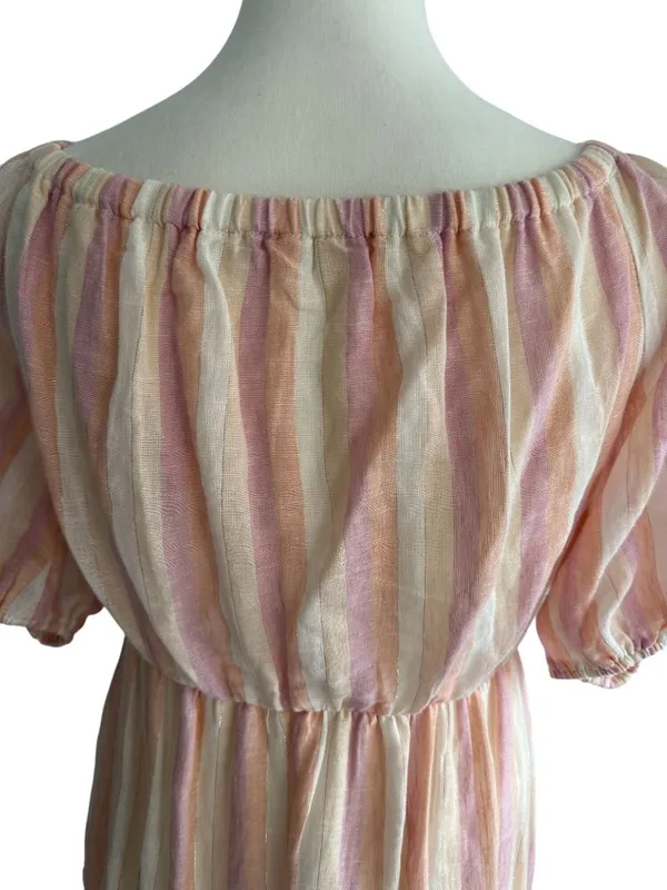 POOKIE & SEBASTIAN Striped Linen Blend Dress Size L - Image 8
