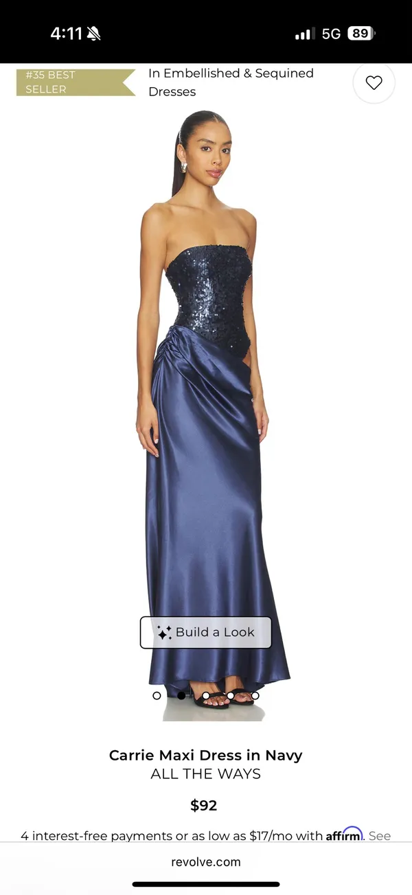 Revolve Maxi Dress Navy - Image 2