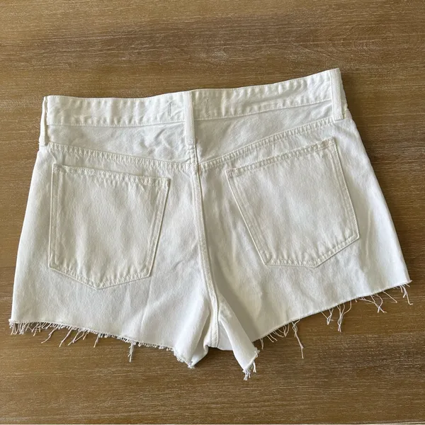 Madewell Relaxed Denim White Shorts 30 - Image 4