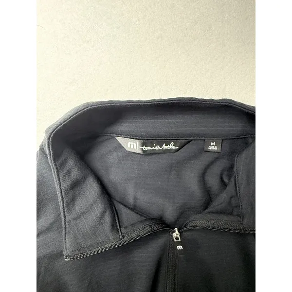 Travis Mathew Womens Black Quarter Zip Long Sleeve Performance Pullover Size M Size M - Image 3