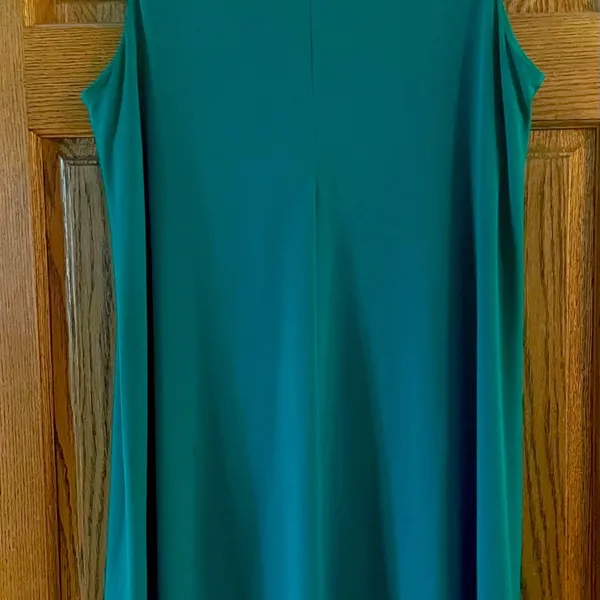 Calvin Klein Green Sleeveless V-Neck Midi Dress - Image 5