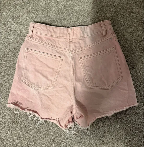ZARA Light Pink High-Waisted Shorts - Image 2