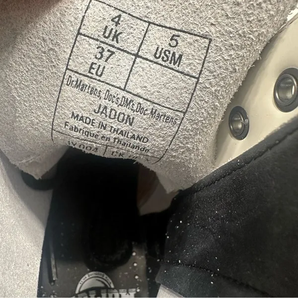 Dr Martens Jadon White Leather Platform Combat Boots‎ Sz 37 EU/ US Women 6 Men 5 - Image 7