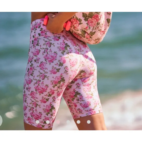LOVESHACKFANCY X BANDIER Biker Shorts in Peony Garden Size Small - Image 5
