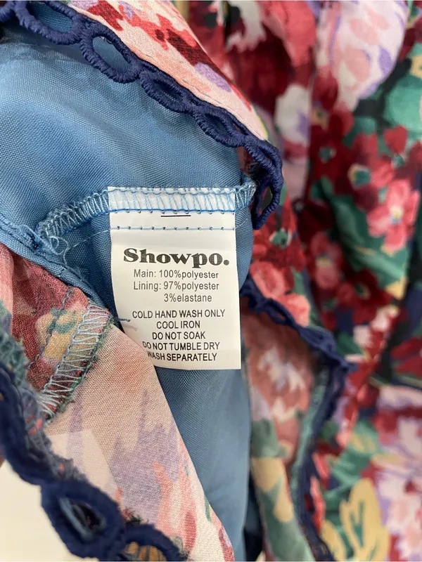 NWT SHOWPO Karmella Floral Cutout Mini Dress Romantic Summer Dress Size 4 - Image 11