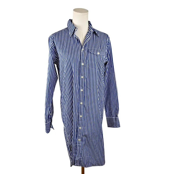 Polo Ralph Lauren Striped Poplin Shirt Dress Menswear-inspired Women's S PREP - Image 3