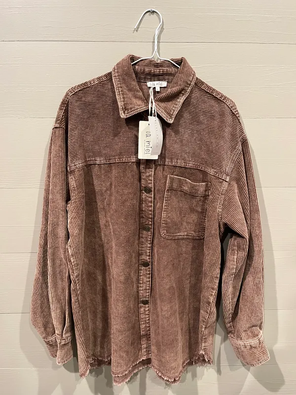 brown corduroy shacket - Image 4