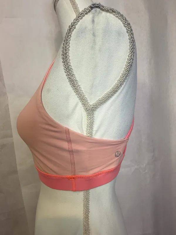 lululemon athletica Scoop-Neck Sports Bra - Coral Pink - Image 3