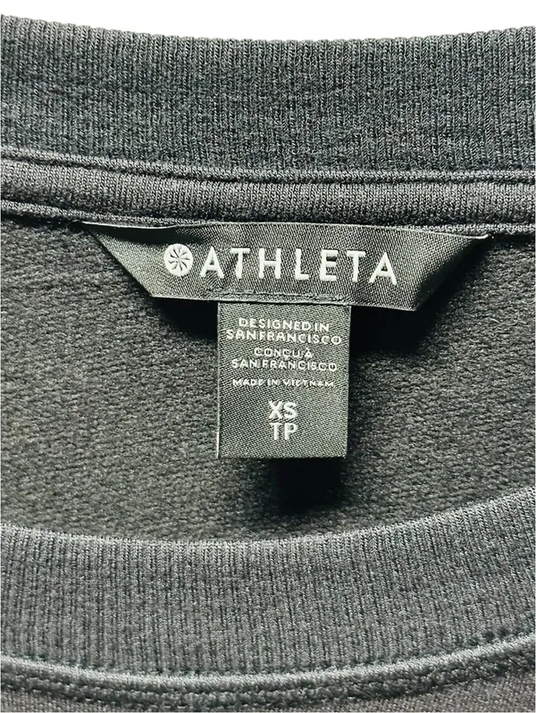 Athleta Coaster Luxe Crewneck Sweatshirt Black Women’s XS NWT Soft Pullover - Image 5