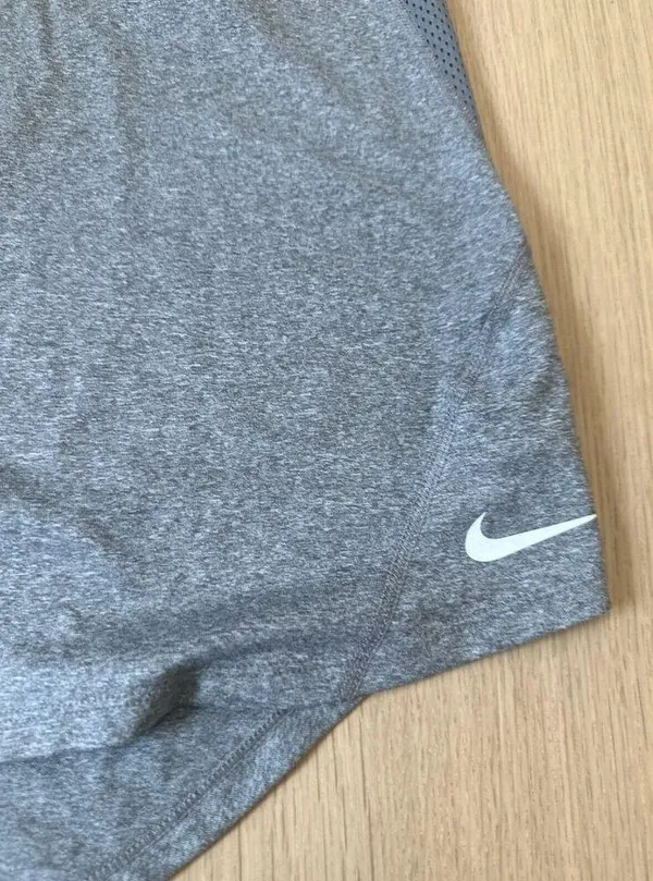 Nike Dri Fit Just Do It Tank Top Women's Size Small Gray/Black Band Logo - Image 2