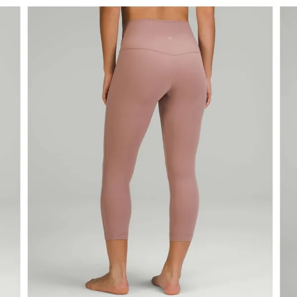 Lululemon Align Crop 23 inch Leggings Yoga Size‎ 2 Nude Tan - Image 2