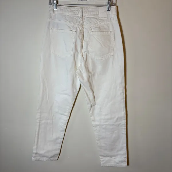 Zara White Denim High‎ Rise Mom Jean Size 6 - Image 6