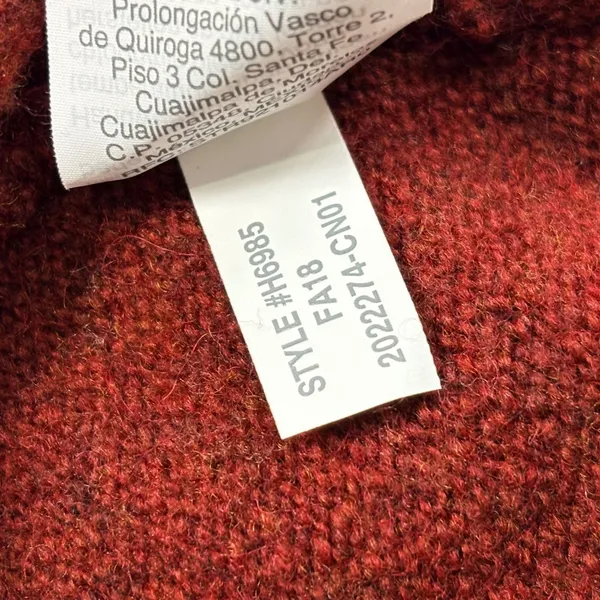 NWT‎ Madewell Women Wrap Sweater Scarlet Knit Long Sleeve V Neck Merino Wool S - Image 9