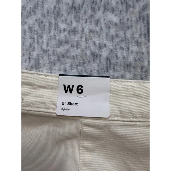 Alpine Design Womens Mixed Fabric Corduroy Shorts Off White High Rise ADW24806 6 - Image 5