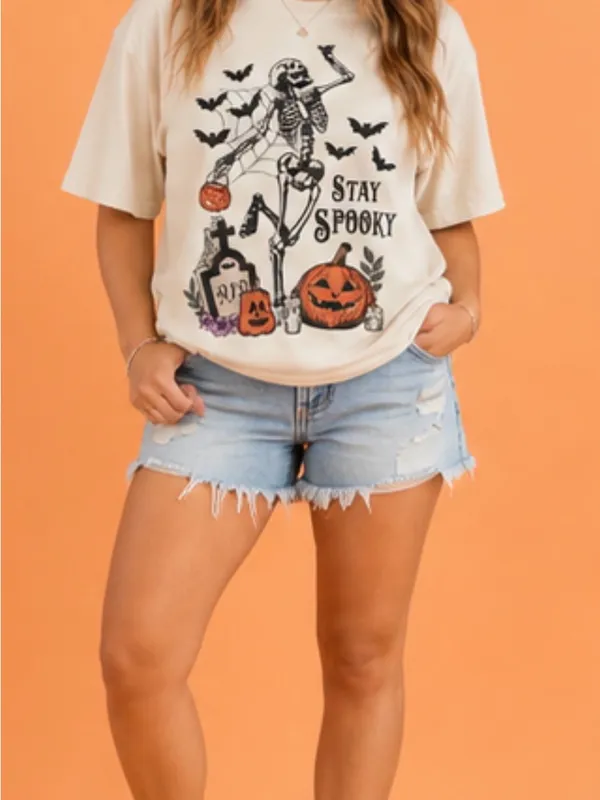 “Stay Spooky” DTF women’s Halloween graphic t-shirt size Large - Image 4