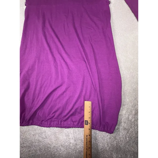 bryn walker dress purple tie waist midi‎ bubble small overiszed Bamboo Cotton - Image 8