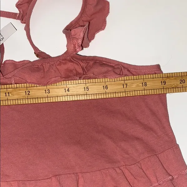 J. Crew Tiered Pink‎ Ruffled Maxi Dress Size Medium - Image 3
