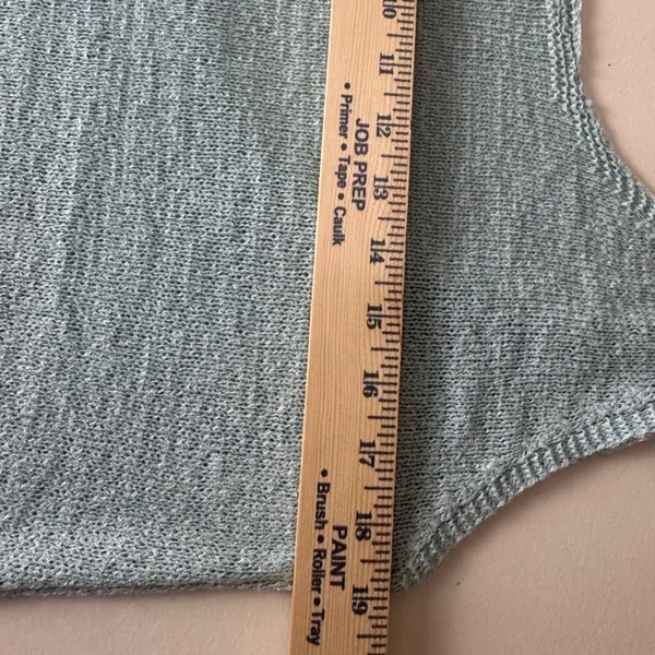 Knit Beach Cover Up Mini Dress Ruched Side Drawstring Scoop Back Light Blue - Image 8