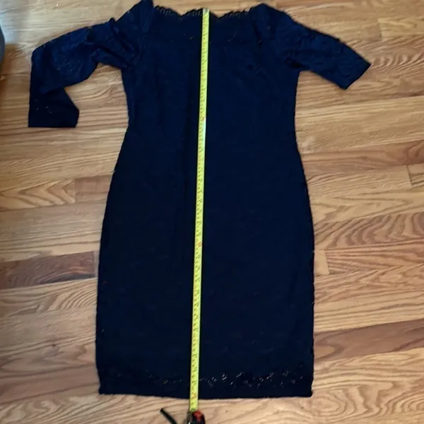Zesica Blue Lace Dress Fitted Small - Image 6