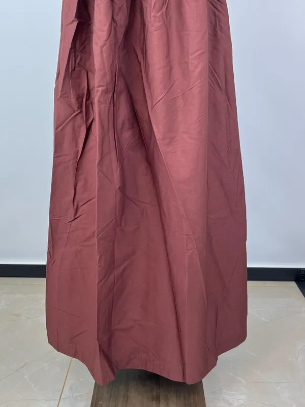 NWOT Farm Rio Cotton Sleeveless Midi Dress Brown and Ivory Sz XS - Image 7