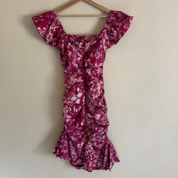 Sachin & Babi x Dillards Ellen pink magenta floral cotton ruffle sheath dress 4 - Image 7