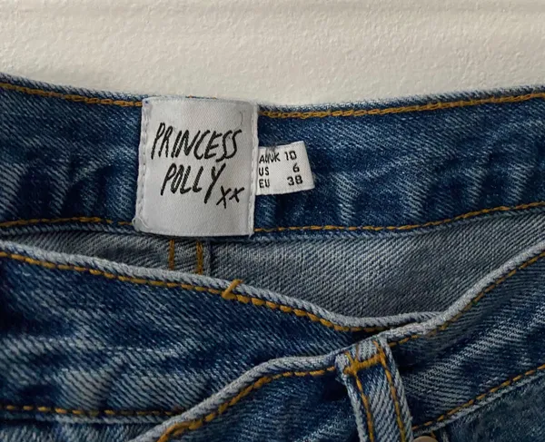 Princess Polly Holly Asymmetric Straight-Leg Jeans - Image 4