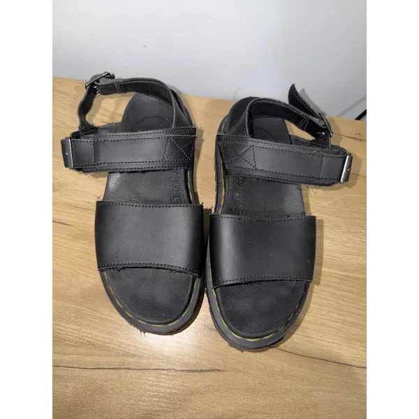 Dr. Martens Voss Black Leather Platform Sandals Women's Size 6 N - Image 2