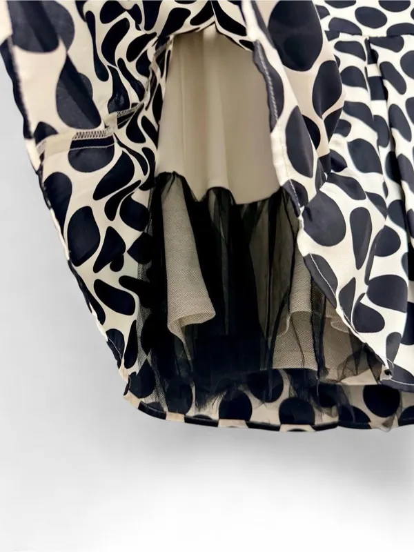 FOREVER 21 White and Black Polka Dot Strapless Mini Dress Sz S - Image 6