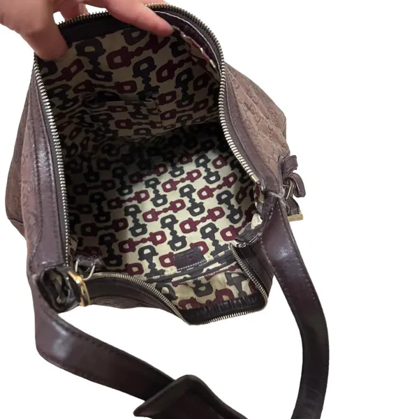 Authentic GUCCI Guccissima Large Leather Princy Hobo‎ Shoulder Bag Brown 162882 - Image 8