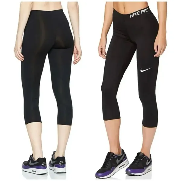 ✨Nike Pro Cropped Compression Athletic Navy Workout Sz Small Leggings✨ - Image 4