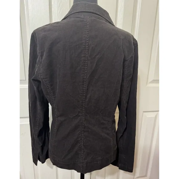 Y2K Women’s Old Navy Corduroy Brown 2 Button Long Sleeve Pockets Blazer Size M‎ - Image 2