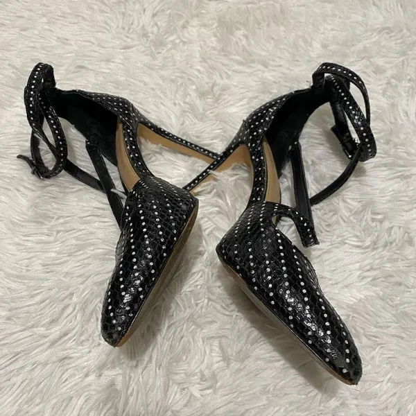 Gianni Bini Stiletto Heel in Black White Dot Size 5.5 - Image 3