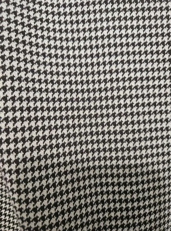 Ralph Lauren Black Label Womens XL Tan Knit Houndstooth Work Shift Dress - Image 3