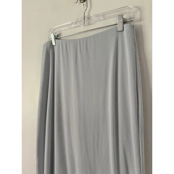 Abercrombie & Fitch Baby Blue Ribbed Pull On Maxi Skirt Size Large Stretchy - Image 4