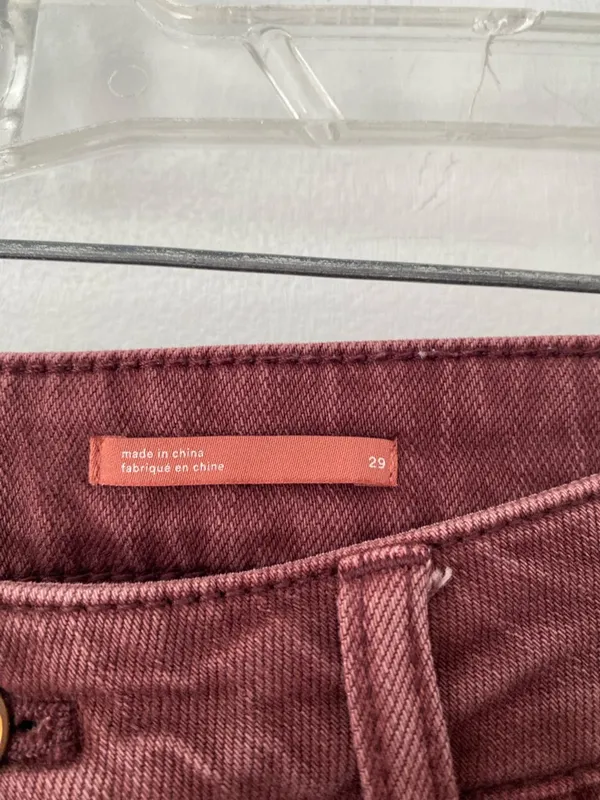 Pilcro The Breaker Relaxed Fit Burgundy Jeans size 29 - Image 9