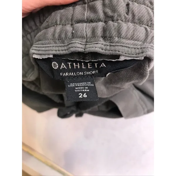 Athleta‎ Farallon Short Dark Gray Cotton Utility Cargo Shorts Womens Size 26 - Image 10
